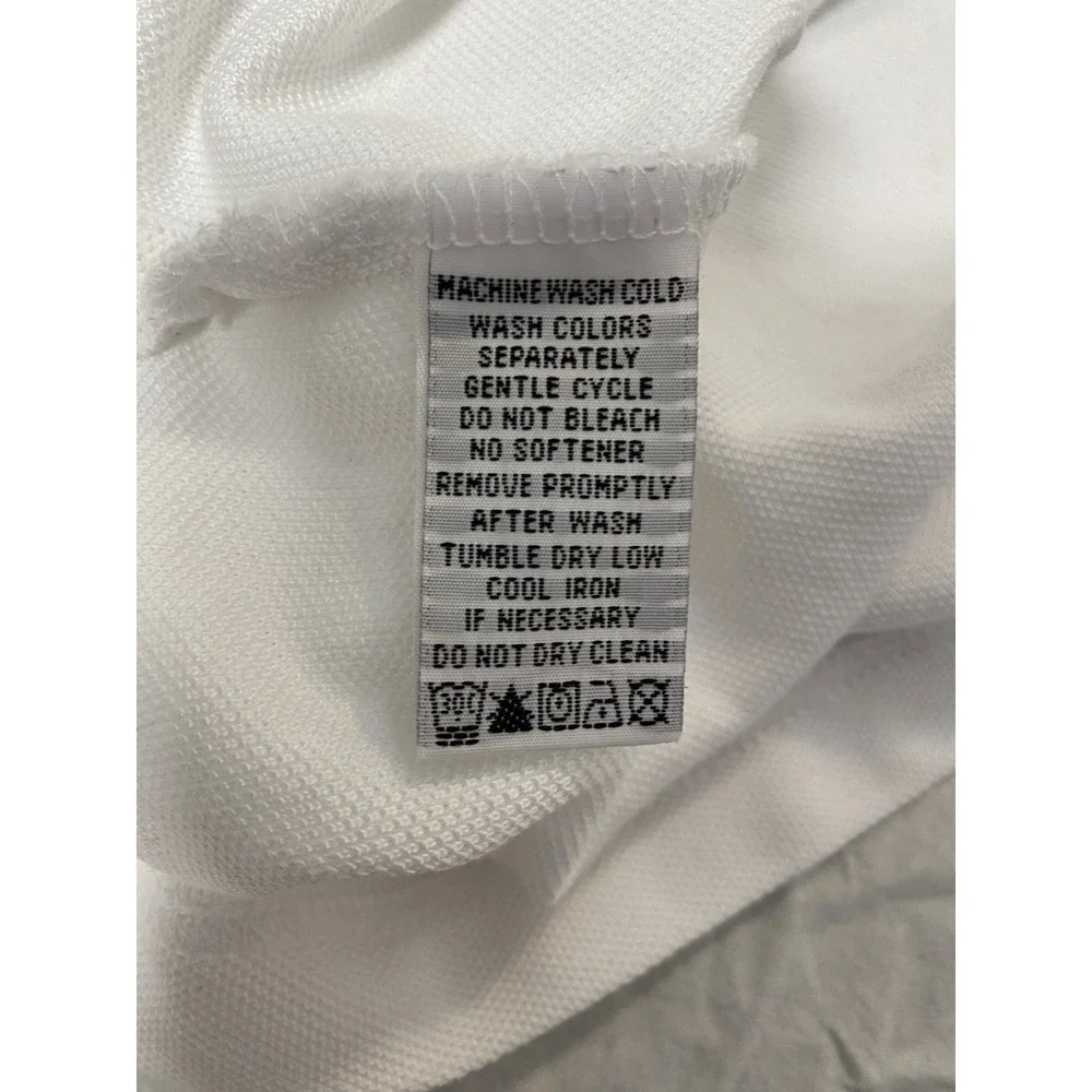 Tommy Bahama Polo Shirt XL‎ White 1/4 Zip Short Sleeve Pima Cotton Casual
